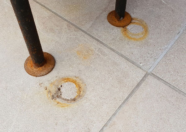 Rust Stain on Paving